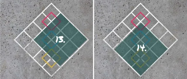 Mann sieht die Quadrate vor lauter Geometrie kaum.