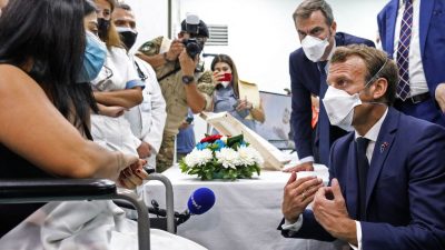 Gewaltsame Auseinandersetzungen bei Protesten am Rande von Macron-Besuch in Beirut
