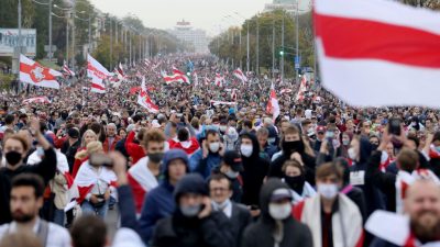Proteste in Belarus – Tichanowskaja: „Wir sind gekommen, um dieses Regime zu stoppen“