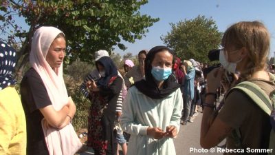 Ein Tag unter Migranten auf Lesbos nach Brand in Moria: Videobericht von Rebecca Sommer  (Teil I)