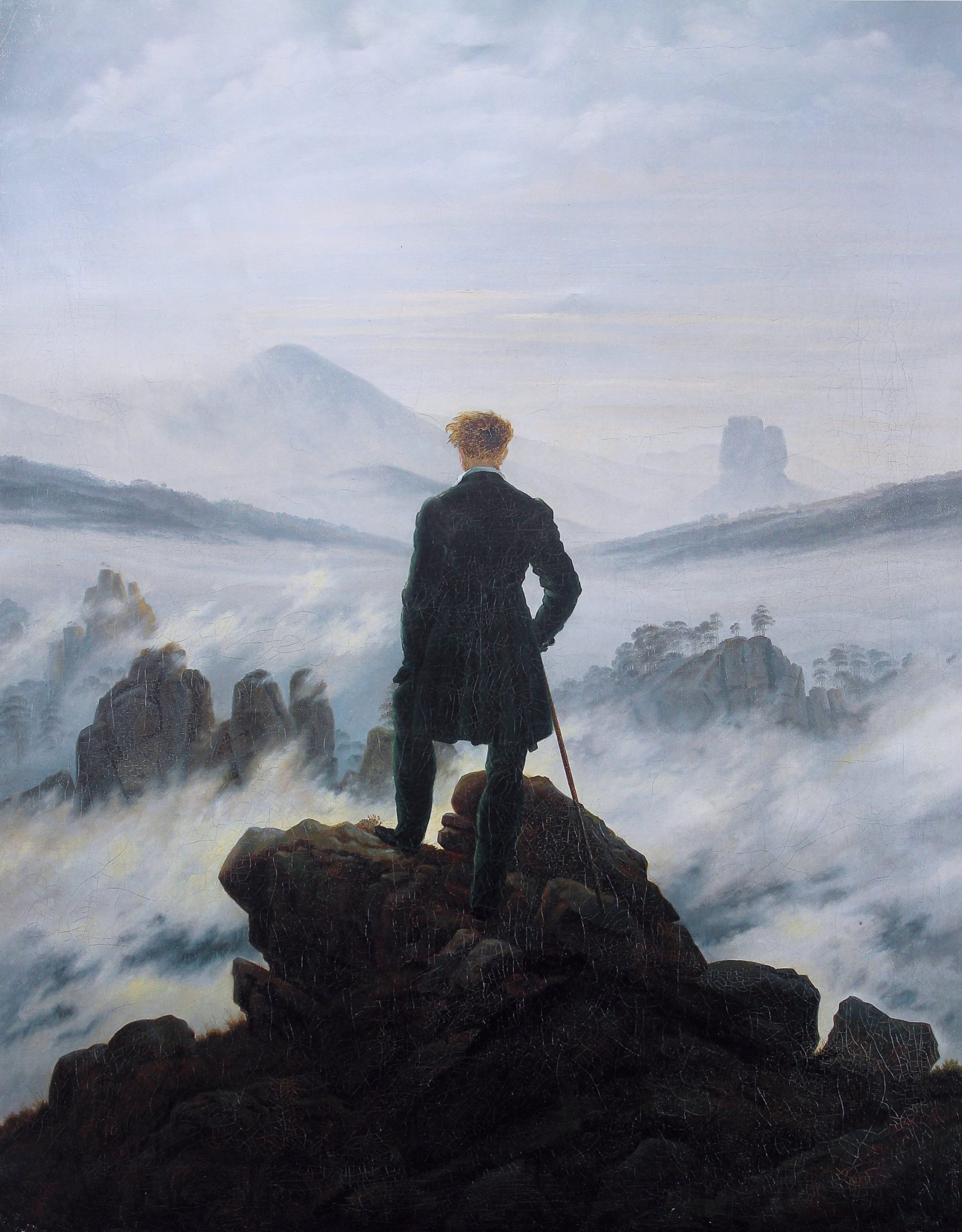 "Wanderer über dem Nebelmeer", Caspar David Friedrich