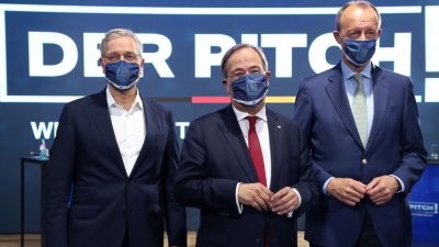 Erste Debatte der drei CDU-Vorsitzbewerber ohne scharfe Attacken