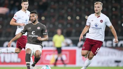 Nürnberg verspielt gegen St. Pauli zwei Mal die Führung