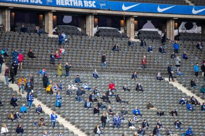 Hertha gegen Wolfsburg im leeren Berliner Olympiastadion