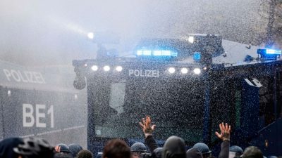 Berliner Grünen verteidigen Wasserwerfer vor Bundestag