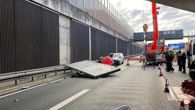 Betonplatten-Unfall auf A3: Behörde spricht von „Absicht“