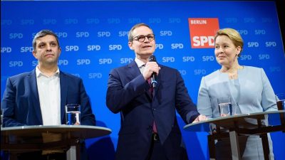 Berliner SPD wählt Führungsduo aus Giffey und Saleh