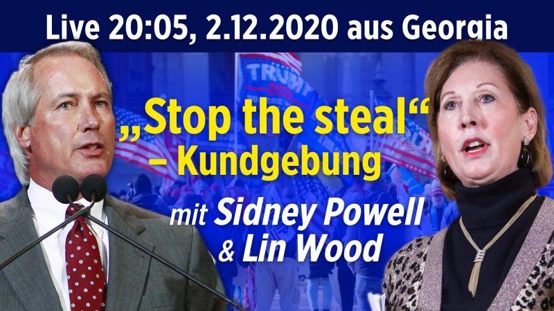 „Stop the Steal“-Kundgebung in Georgia – Anwälte Lin Wood und Sidney Powell dabei