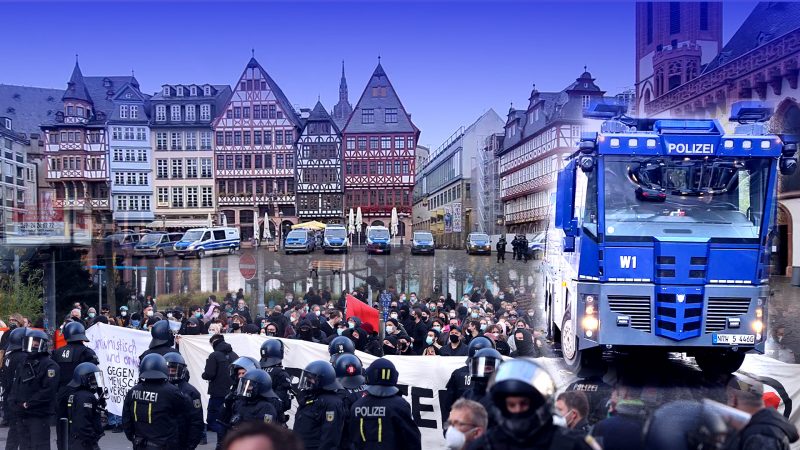 Kritiker der Corona-Maßnahmen in Dresden und Frankfurt/Main unterwegs