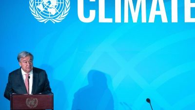 „Bis Klimaneutralität erreicht ist“: Guterres fordert Ausrufen des Klima-Notstands