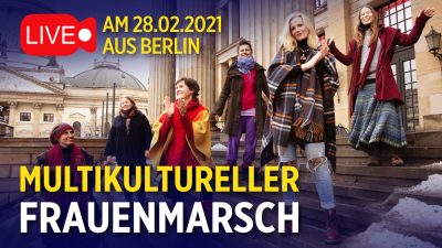 Multikultureller Frauenmarsch in Berlin: „Wir gehen auf die Straße für die Zukunft unserer Kinder“
