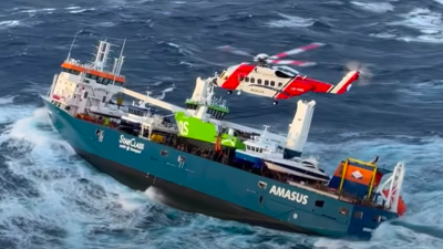 Spektakuläre Rettungsaktion: Vor Norwegen in Seenot geratener Frachter wird abgeschleppt