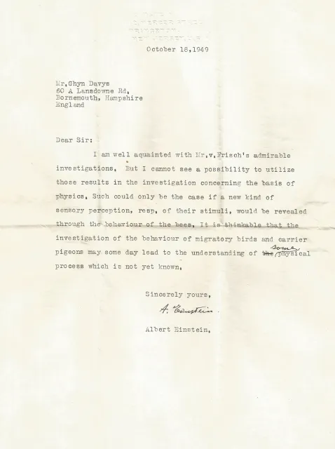 Brief von Albert Einstein