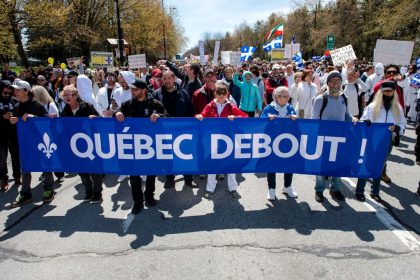 1. Mai Großdemonstration in Montreal gegen Corona-Beschränkungen