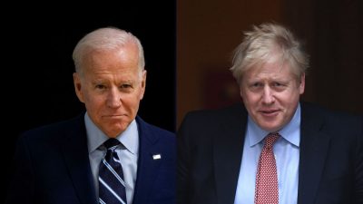 Europareise des US-Präsidenten: Biden und Johnson bemühen sich um gute Stimmung