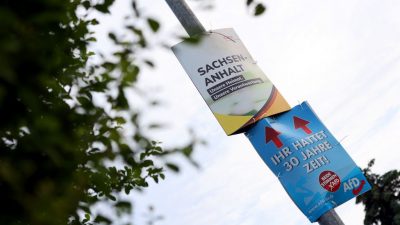 Kopf-an-Kopf-Rennen zwischen CDU und AfD in Sachsen-Anhalt