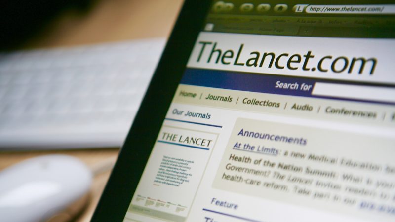 Das Fachjournal „The Lancet“ im Internet.