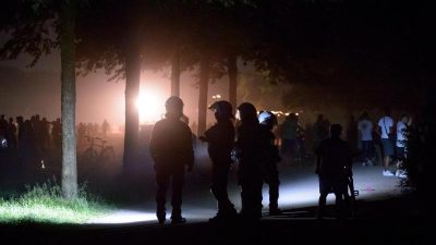 „Absurde Szenen“: Polizei räumt gewaltsam Hamburger Stadtpark von tausenden Feiernden