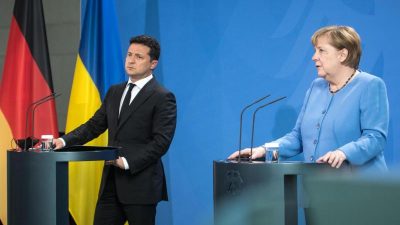 Ukrainischer Präsident hofft vor Merkel-Besuch auf „Garantien“