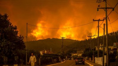 Verzweifelter Kampf gegen Waldbrände auf Euböa – 16 Festnahmen wegen Verdachts auf Brandstiftung