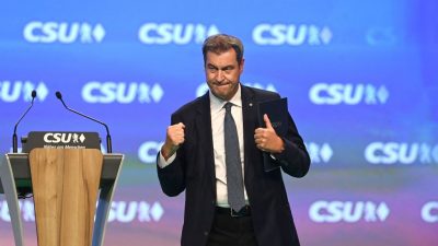 Söder mit 87,6 Prozent als CSU-Chef wiedergewählt
