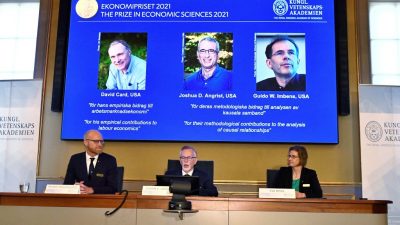 Wirtschafts-Nobelpreis 2021 geht an drei US-Forscher