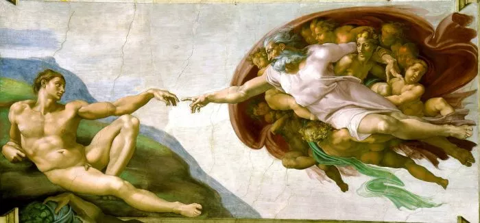 Die Erschaffung Adams von Michelangelo