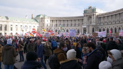 Demonstration in Wien: „Freiheit, Friede, Grundrechte“