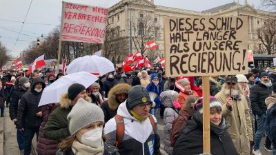 „Frieden, Freiheit, Demokratie“: Zahlreiche Demonstranten marschieren durch Wien