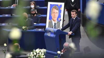 EU-Parlament nimmt Abschied von Präsident Sassoli