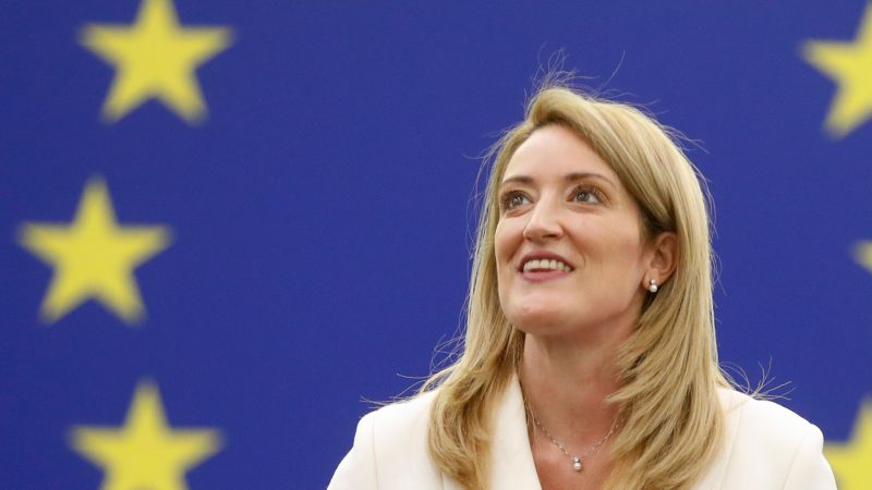 Freude über die Wahl: Eine lächelnde Roberta Metsola. Die christdemokratische Malteserin ist die neue Präsidentin des EU-Parlaments.