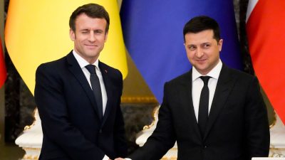 Selenskyj: Macron soll sich in Ukraine Bild von „Völkermord“ machen