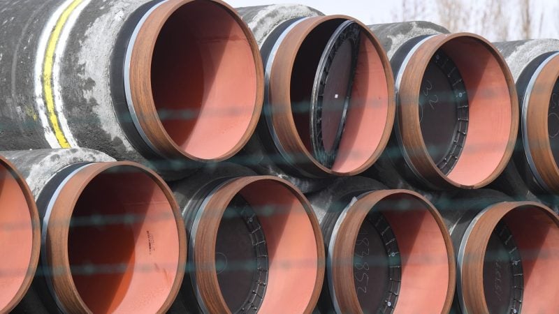 Rohre für den Bau der Erdgaspipeline Nord Stream 2.