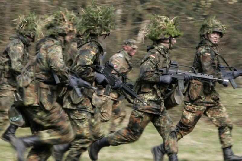 Eine Übung im Rahmen der Bundeswehr-Grundausbildung.
