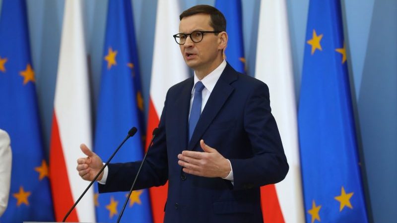 Polens Ministerpräsident Mateusz Morawiecki fordert mehr Solidarität mit der Ukraine.