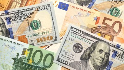 Euro unter 1,05 US-Dollar gefallen