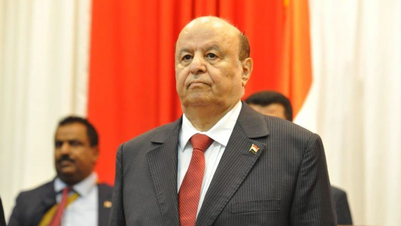 Abed Rabbo Mansur Hadi, Präsident des Jemen, nimmt an einer Sitzung des jemenitischen Parlaments teil.