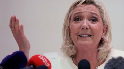 Tritt in der Stichwahl am 24. April gegen Amtsinhaber Emmanuel Macron an: Marine Le Pen.