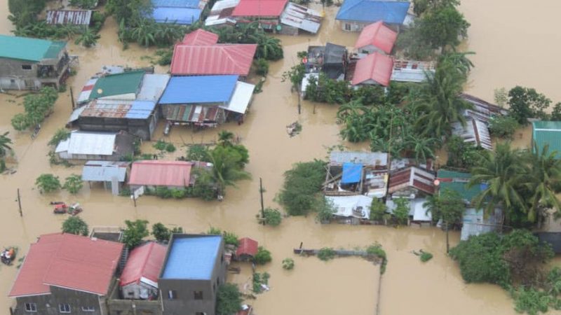 Überschwemmte Gebiete in den Provinzen Capiz und Iloilo.