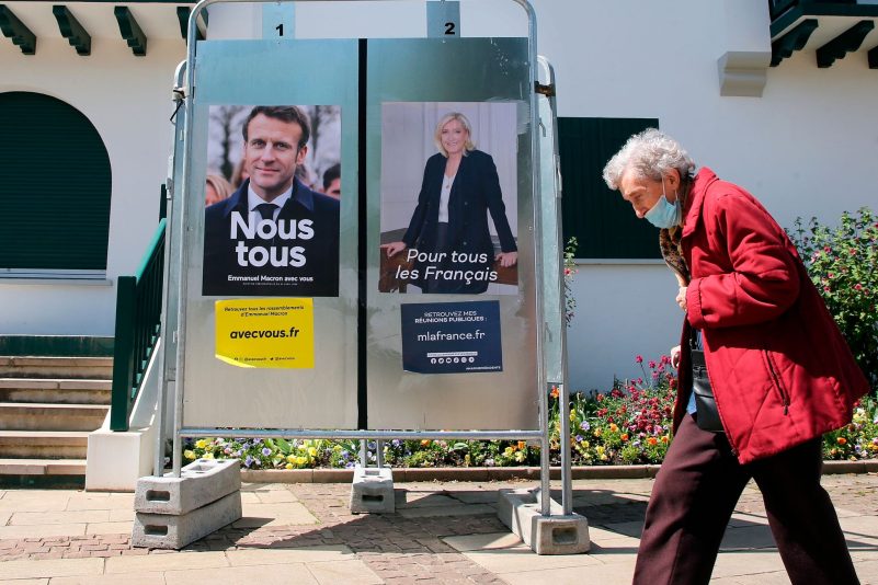 Emmanuel Macron und Marine Le Pen hatten sich im ersten Wahlgang für die Stichwahl qualifiziert.