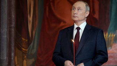 Russlands Präsident bei Oster-Gottesdienst in Moskau
