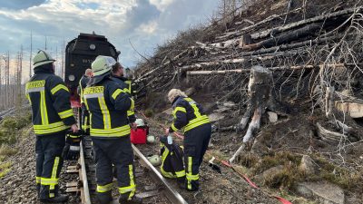 Großfeuer im Harz: Menschen mussten am Brocken ausharren