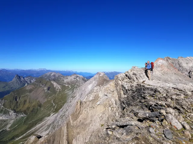 Martin Sander und sein Kollege in den Alpen