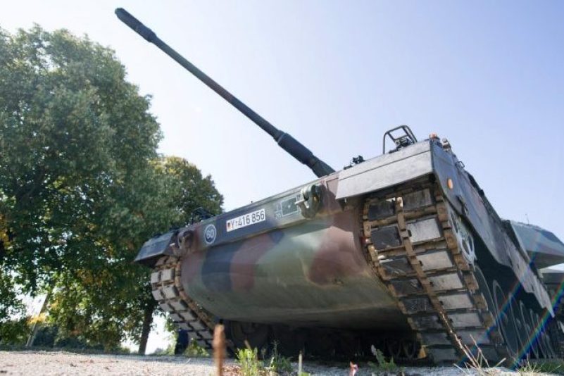 Eine Panzerhaubitze 2000 der Bundeswehr.