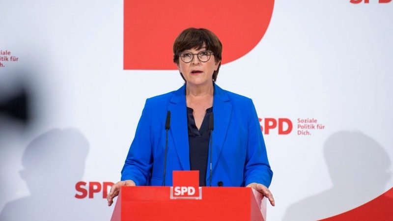SPD-Bundesvorsitzende Saskia Esken im Willy-Brandt-Haus.