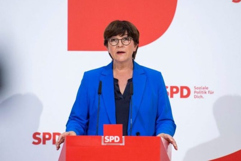 SPD-Bundesvorsitzende Saskia Esken im Willy-Brandt-Haus.