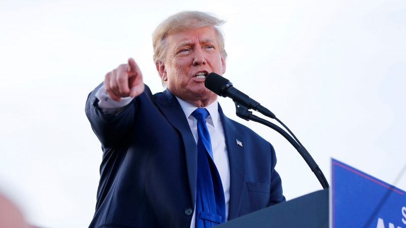 Ex-Präsident Donald Trump bei einer Wahl-Kundgebung für republikanische Parteikollegen im US-Bundesstaat Delaware.