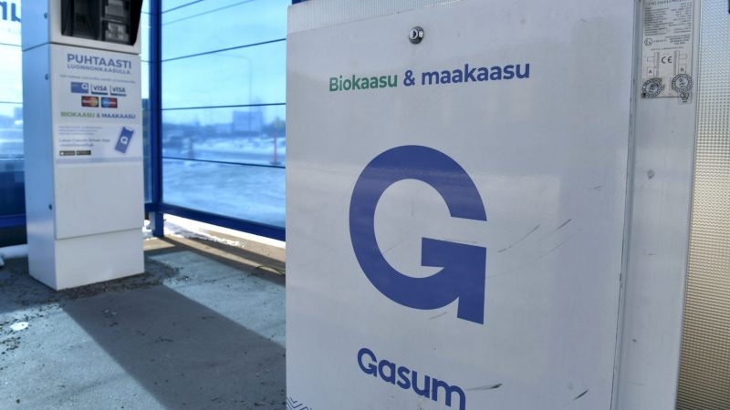 Tankstelle des Energieunternehmens Gasum in Espoo. Russland hat seine Gas-Lieferungen nach Finnland wie angekündigt eingestellt.