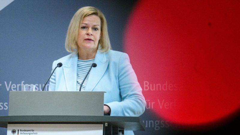 Bundesinnenministerin Nancy Faeser (SPD) bei einer Veranstaltung in Berlin.