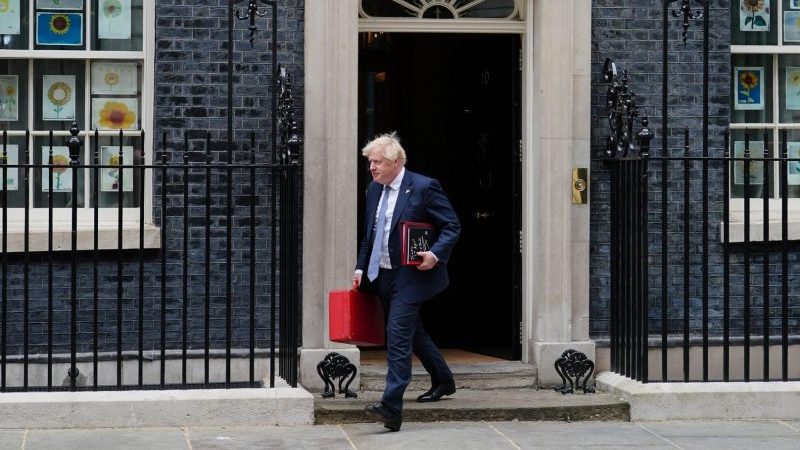 Boris Johnson, Premierminister von Großbritannien, verlässt 10 Downing Street.